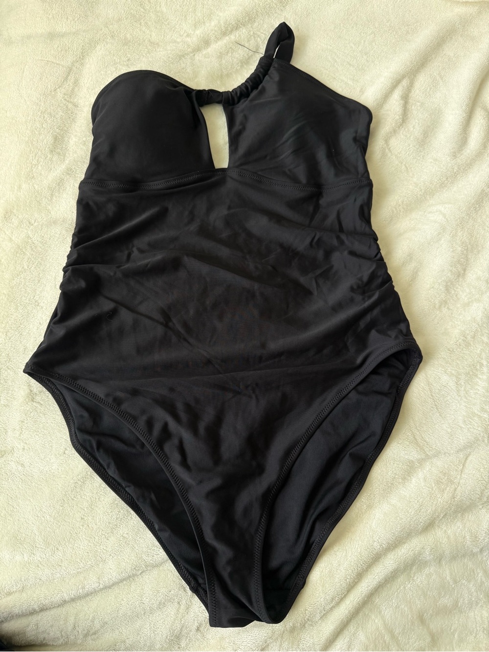 Old Navy Black One-Shoulder Swimsuit